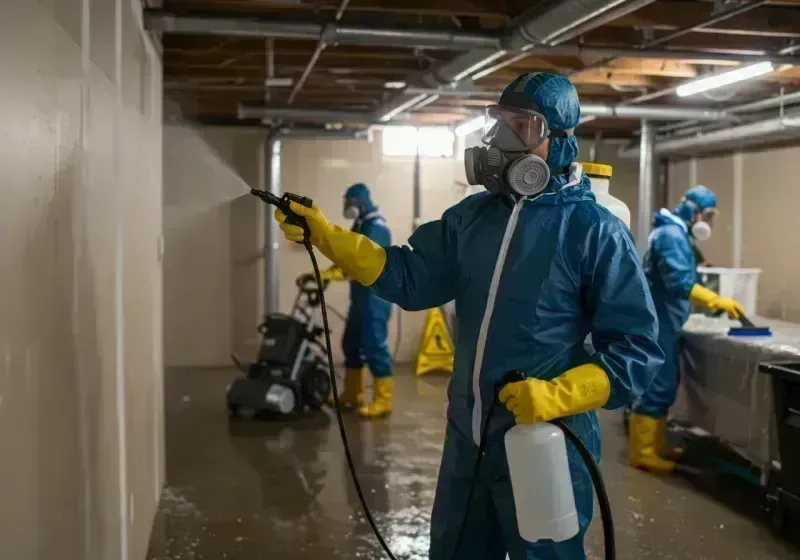 Basement Sanitization and Antimicrobial Treatment process in Saint John, KS